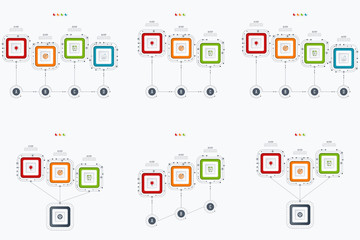 Set with infographics