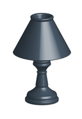 Obraz premium Gray table lamp, 3d, interior