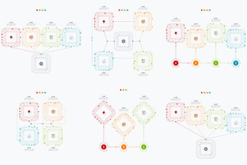Set with infographics