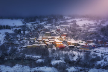 La Arboleda village in winter