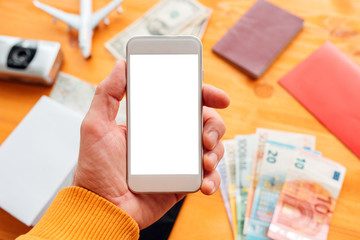 Travel planning and booking app for mobile phone