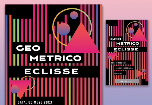 Poster eclissi geometrica