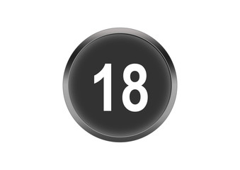 Button Grau Symbol Knopf Rund