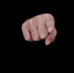 Business man points his finger at you