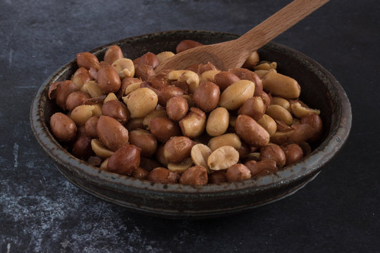 Peanuts with Skins in a Bowl