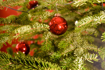 red christmas ball ornament