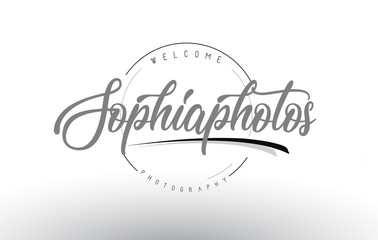 Sophia Personal Photography Logo Design with Photographer Name.