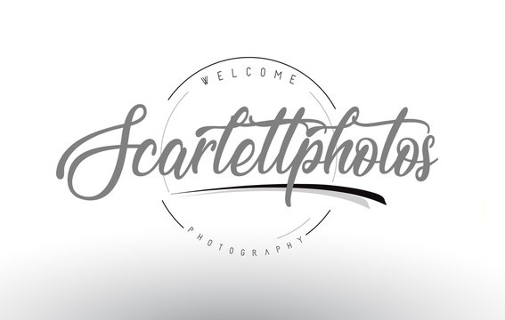 Scarlett Personal Photography Logo Design with Photographer Name.