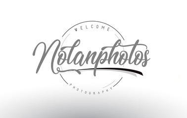 Nolan Personal Photography Logo Design with Photographer Name.