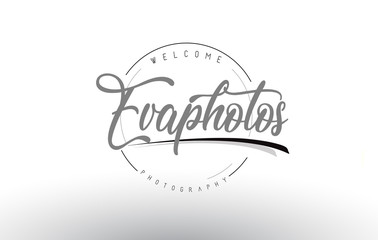 Eva Personal Photography Logo Design with Photographer Name.