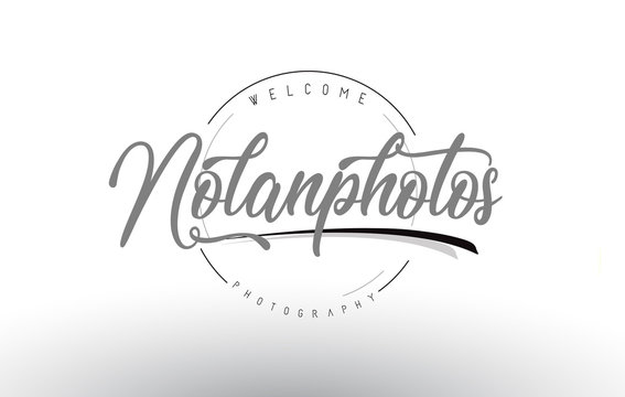 Nolan Personal Photography Logo Design with Photographer Name.