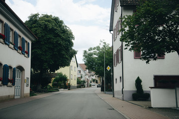 Empty street of town