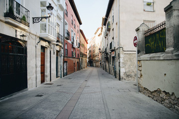 Fototapeta na wymiar Empty street in Burgos
