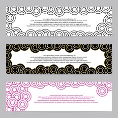 Modern banner with circles