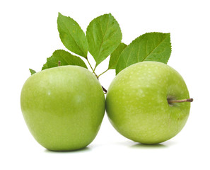 Green apple, isolated on white background