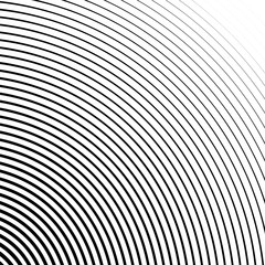 Geometric circular pattern with gradient lines. Vector