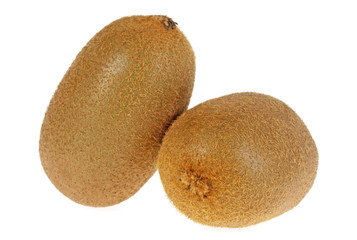 Fresh kiwi fruits isolated on white background