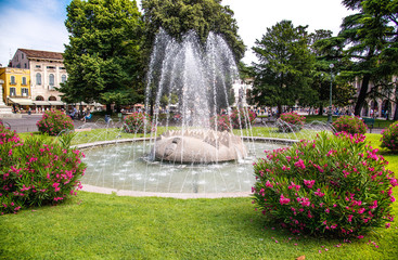 The Fountain in Piazza Bra - Verona, Italy