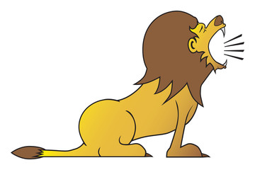 Cartoon Lion Roaring