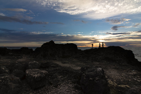 Children Playing in the Evening Sun