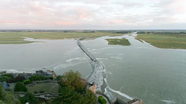 High tide at Mont Saint Michel in France
