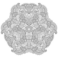 Black and white mandala.