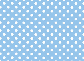 Light Blue Polka Dot Background - obrazy, fototapety, plakaty