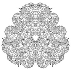  Black and white mandala.