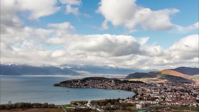 Aerial view of Ohrid, Macedonia