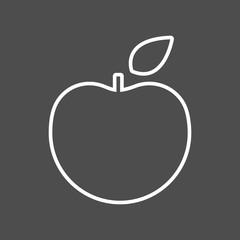 Apple Thin Line Vector Icon. Flat Icon Isolated. Editable Stroke EPS file. Vector
