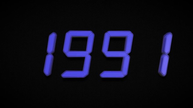 From 1940 To 2030 Countdown Loop. Choose Your Year: 2017, 2018, 2019, 2020&hellip; Clock Countdown Timer Digital - 4K Ultra Animation