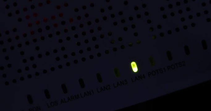 red light blink warning wireless lan error, modem router equipment internet connection lost