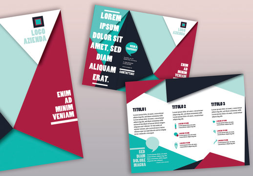 Brochure aziendale con triangoli