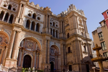Fototapeta na wymiar Cathedral of Málaga. Malaga, Costa del Sol, Andalusia, Spain. Picture taken – 17 december 2017.