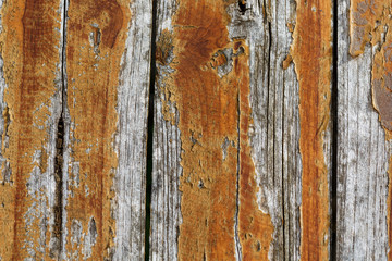 Fototapeta na wymiar Old wooden background with cracked paint