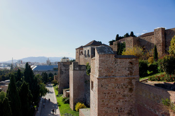 Fototapeta na wymiar Alcazaba of Málaga. Malaga, Costa del Sol, Andalusia, Spain. Picture taken – 17 december 2017.