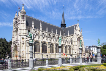 Obraz premium Church of Our Blessed Lady of the Sablon in Brussel, Belgium