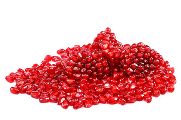 Pomegranate fruit isolated on the white background