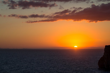 Sunset over sea