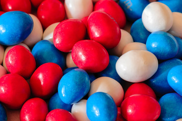 Red, white and blue M&Ms, special edition for the Royal Diamond Jubilee