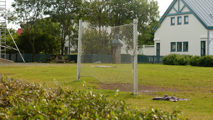 Obraz premium The old football goal
