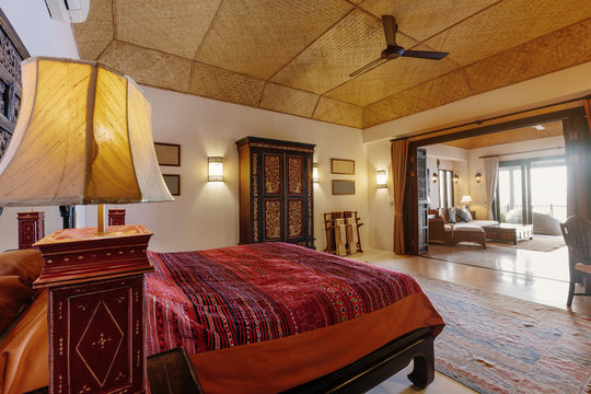 Modern bed room interior in Luxury villa. Big space