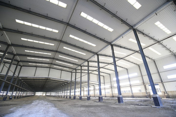 Steel frame structure workshop