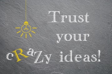 Trust your crazy ideas - obrazy, fototapety, plakaty