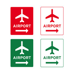 Airport sign set