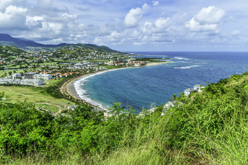Fototapeta premium Hotels and resorts in St Kitts, Eastern Caribbean