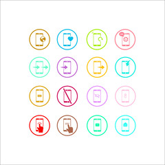 Phone icon. Flat vector icon set