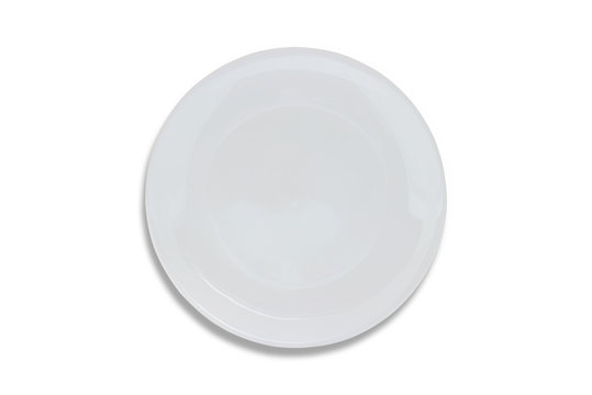 White dish, isolated on white background with clipping path.