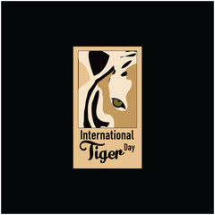 International Tiger Day Vector Template Design