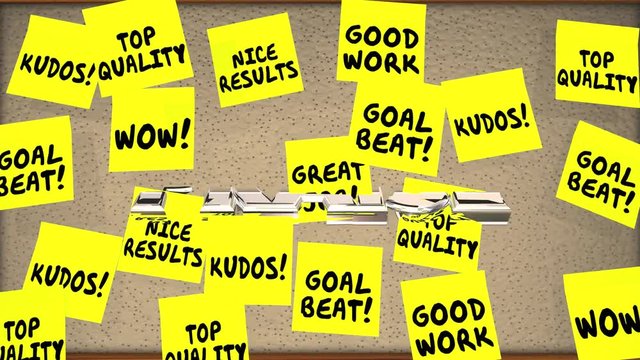 Praise Compliments Good Positive Feedback Sticky Notes 3d Animation